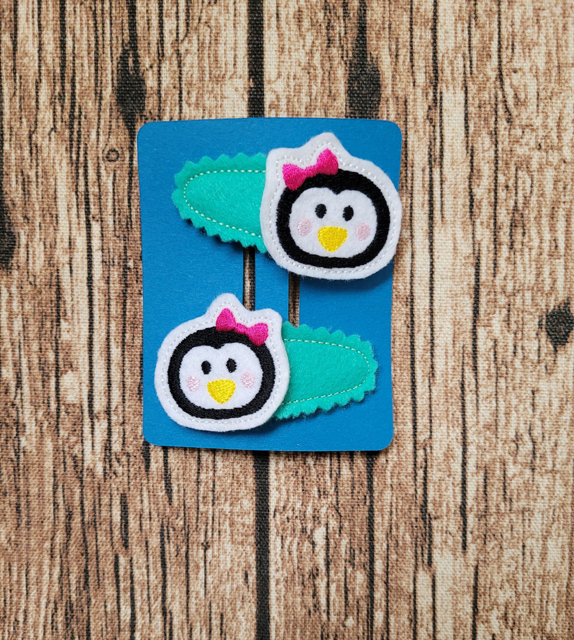 Haarspangen Tiermotiv, Filzhaarspangen, bestickte Haarspangenhülle aus Filz, Mädchenhaarspangen. Geschenkidee, Mitgebsel auf dem Kindergeburtstag