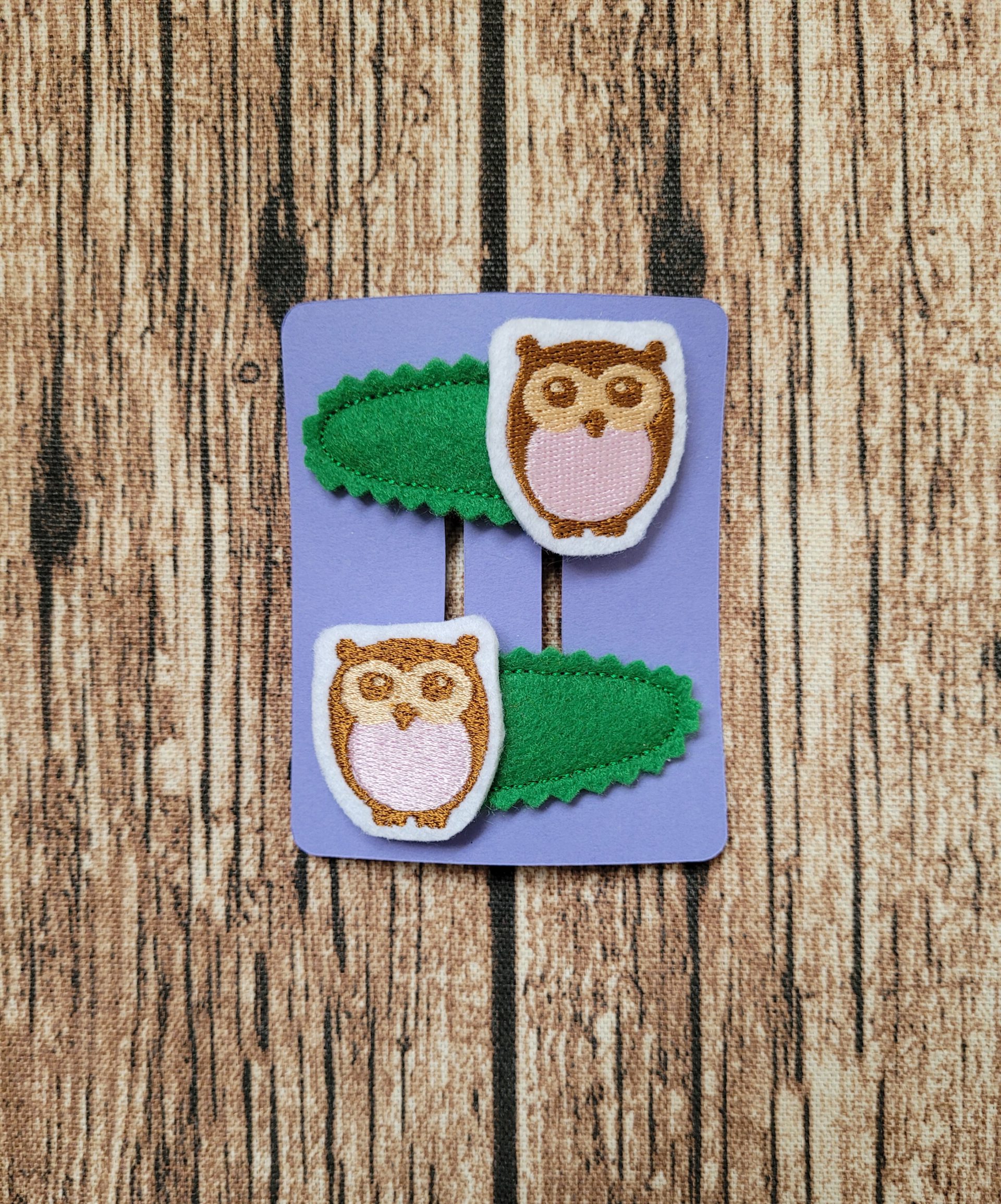 Filzhaarspangen, bestickte Haarspangenhülle aus Filz, Mädchenhaarspangen. Geschenkidee, Mitgebsel auf dem Kindergeburtstag