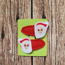 Haarspangen Wintermotiv, Filzhaarspangen, bestickte Haarspangenhülle aus Filz, Mädchenhaarspangen. Geschenkidee, Mitgebsel auf dem Kindergeburtstag