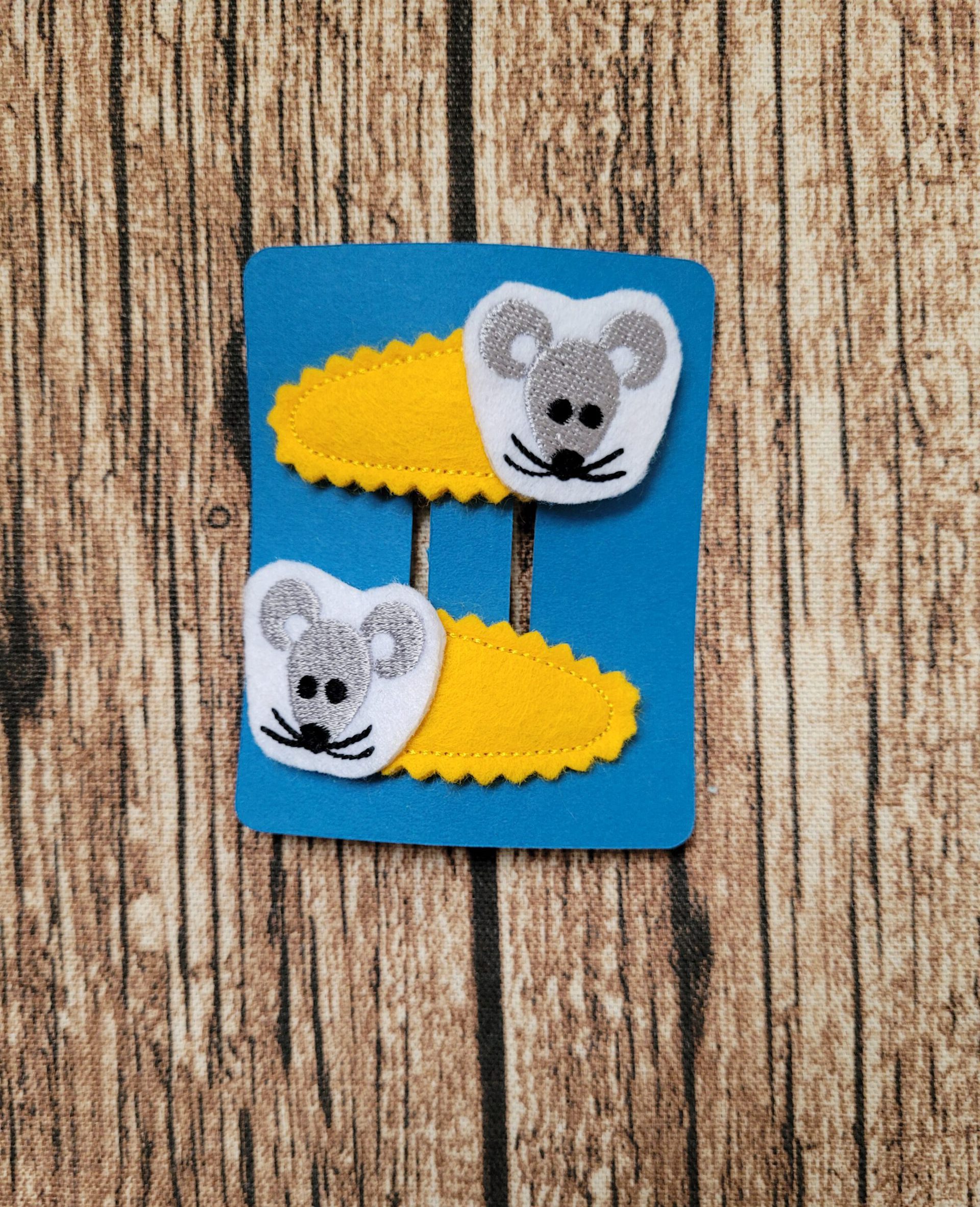 Filzhaarspangen, bestickte Haarspangenhülle aus Filz, Mädchenhaarspangen. Geschenkidee, Mitgebsel auf dem Kindergeburtstag