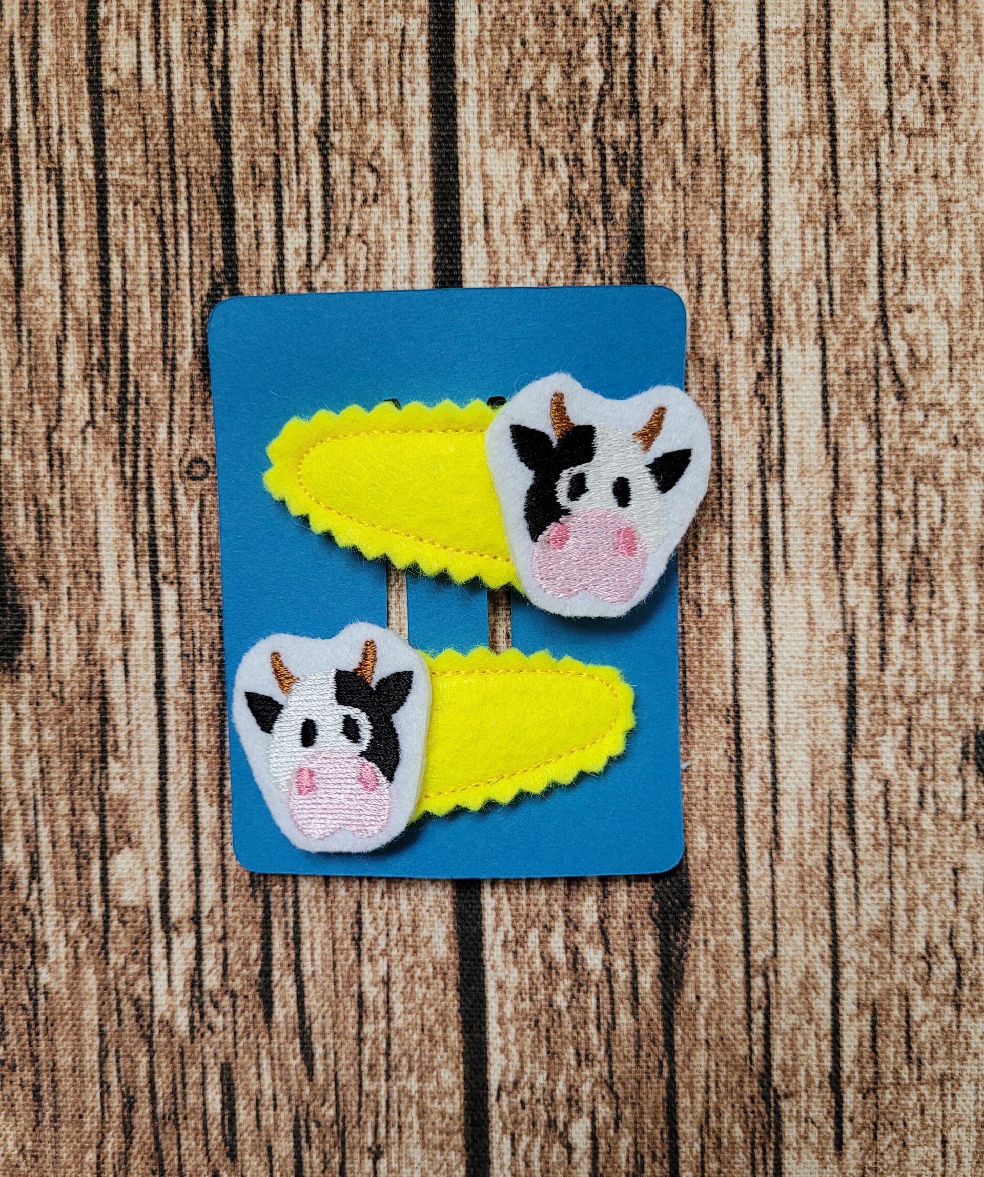 Filzhaarspangen, bestickte Haarspangenhülle aus Filz, Mädchenhaarspangen. Geschenkidee, Mitgebsel auf dem Kindergeburtstag